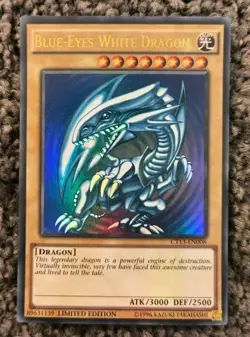 YuGiOh Blue-Eyes White Dragon LIMITED EDITION NM Ultra Rare CT13-EN008 - Image 1