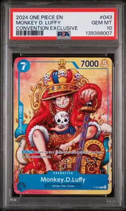 2024 ONE PIECE PROMOS CONVENTION EXCLUSIVE #043 MONKEY D. LUFFY PSA 10 - Image 1