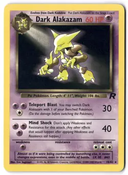 Pokemon Card - Dark Alakazam 18/82 Unlimited Rare - Team Rocket - LP - Image 1
