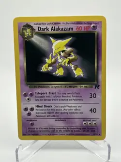 Pokemon Card - Dark Alakazam 18/82 Unlimited Rare - Team Rocket - LP - Image 1