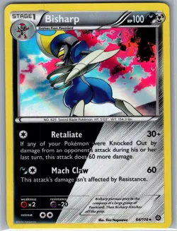 Bisharp 64/114 Holo XY - Steam Siege - Pokemon Card - NM - Image 1