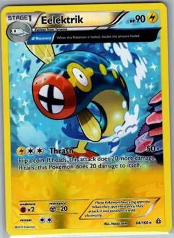 Eelektrik (Alpha) 64/160 Reverse Holo XY - Primal Clash - Pokemon Card - NM - Image 1