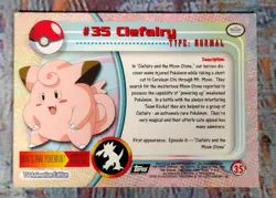 Topps Pokemon Card #35 CLEFAIRY TV Animation Edition 1998 - Image 2