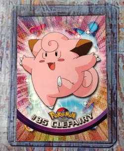 Topps Pokemon Card #35 CLEFAIRY TV Animation Edition 1998 - Image 3