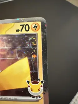 SWIRL 🌀💫 NM Pikachu 051/162 30th Anniversary Stamped Pokemon Card - Image 3