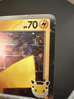 SWIRL 🌀💫 NM Pikachu 051/162 30th Anniversary Stamped Pokemon Card - Image 5