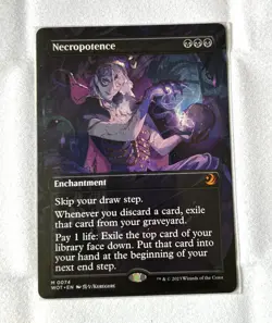 Necropotence (Anime Borderless) Wilds of Eldraine: Enchanting Tales #74 NM!! - Image 1