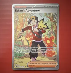 Pokemon Ethan's Adventure 236/182 Destined Rivals Rare Holo Trainer - Image 1