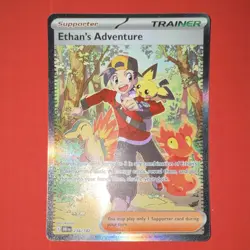 Pokemon Ethan's Adventure 236/182 Destined Rivals Rare Holo Trainer - Image 2