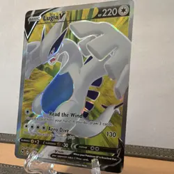 Pokemon Lugia V 185/195 Silver Tempest Ultra Rare Full Art Holo 220 HP - Image 2