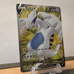 Pokemon Lugia V 185/195 Silver Tempest Ultra Rare Full Art Holo 220 HP - Image 3