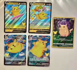 Pokemon Celebrations Pikachu Lot 5 Cards Full Art 25th - Image 1