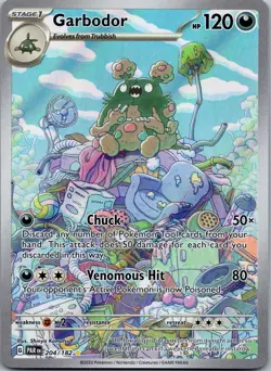 Garbodor 204/182 - SV04: Paradox Rift Pokemon TCG NM - Image 1