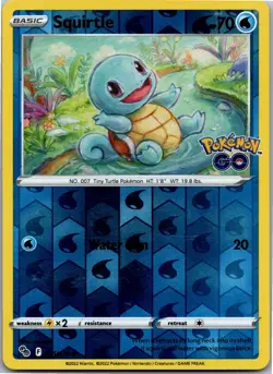 Squirtle - Pokemon GO 015/078 - Common - Reverse Holo - Image 1