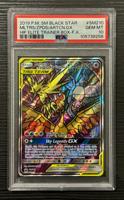 Moltres, Zapdos & Articuno GX SM210 PSA 10 - Hidden Fates Promo - Pokemon TCG - Image 1