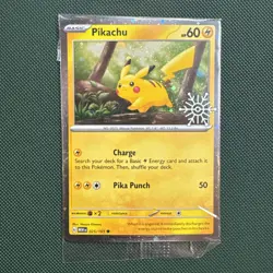 Pokemon 151 Holiday Calendar Pikachu 025/165 & Eevee 133/165 Snowflake Promo - Image 2