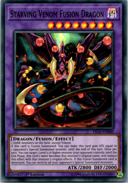 Yugioh - Starving Venom Fusion Dragon FIGA-EN060 1st ed Super Rare - Image 1