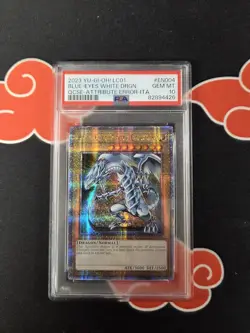 PSA 10 Yugioh Blue-Eyes White Dragon LC01-EN004 Quarter Century Rare Error 25th - Image 1