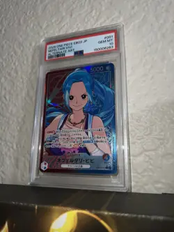 One Piece Nefeltari Vivi Alternate Art Leader Japanese EB03-001 PSA 10 GEM MT - Image 2