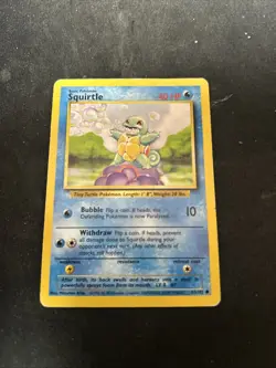 Squirtle 63/102 Base Set Regular Pokemon Card D11 - Image 1