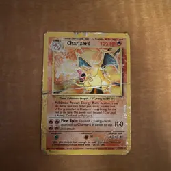 1999 Charizard 4/102 Base Set Holo Rar Pokemon TCG Card heavily played/damage - Image 1