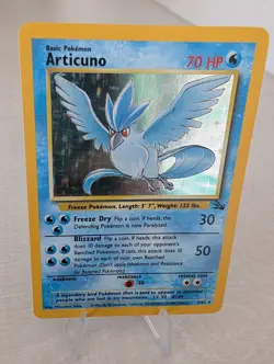 Pokemon TCG Articuno Fossil Holo Rare Card 2/62 LP Condition - Image 1