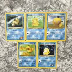 Pokemon TCG 5 Card Lot - Misty's Psyduck, Sabrina's Psyduck - Gym/Neo 1st - Image 1