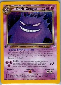 Dark Gengar 6/105 1st Edition Holo Neo Destiny - Pokemon Card - NM - Image 1