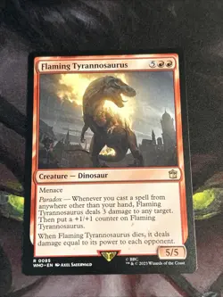 Flaming Tyrannosaurus #85 (NM) Doctor Who WHO Magic MTG - Image 1