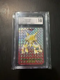 Alakazam Pokemon Card 1996 Cgc Grade 10 Poke Card Red Prism Holo - Image 1