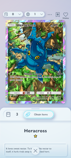 A4 Heracross (ENG) - Pokemon TCG Pocket 1 Star Cards (⭐) Digital Card Trade - Image 3