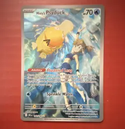 Pokemon Misty's Psyduck 193/182 Full Art Illustration Rare Holo Destined Rivals - Image 1