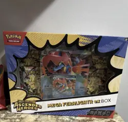 Pokemon Mega Feraligatr ex Ascended Heroes Booster Box Topper English TCG - Image 1