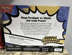 Pokemon Mega Feraligatr ex Ascended Heroes Booster Box Topper English TCG - Image 2