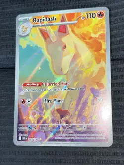 Pokemon Rapidash 189/182 Destined Rivals Illustration Rare Holo 110HP NEAR MINT - Image 3