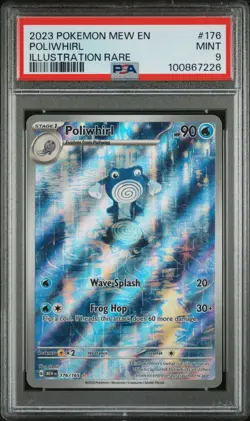 PSA 9 Mint 2023 POKEMON MEW EN-151 #176 POLIWHIRL ILLUSTRATION RARE - Image 1