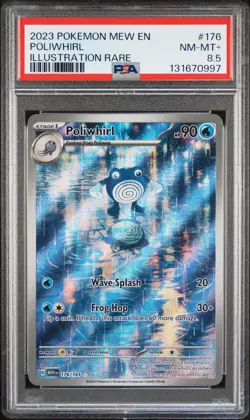 2023 POKEMON MEW EN-151 ILLUSTRATION RARE #176 POLIWHIRL PSA 8.5 - Image 1