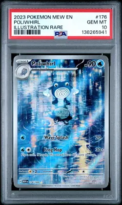 2023 POKEMON MEW EN-151 ILLUSTRATION RARE #176 POLIWHIRL PSA 10 - Image 1