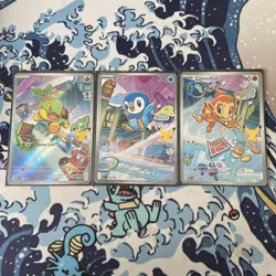 Pokemon First Partner Illustration Collection Series 1 - Gen 4 Sinnoh Starters - Image 1