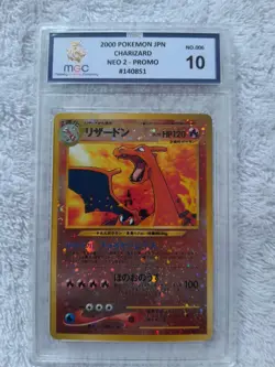 2000 Pokemon Japanese Neo 2 Promo #006 Charizard Reverse Foil PSA 10 GEM MINT - Image 1