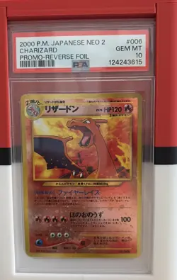 Charizard Promo Reverse Foil 2000 Pokemon Japanese Neo 2 PSA 10 Gem Mint #01 - Image 1