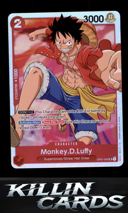 Monkey.D.Luffy (024) OP01-024 One Piece Card Game SR Romance Dawn Card NM - Image 1