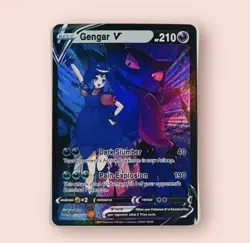 Gengar V Acerola Pokemon Trainer Cosplay Waifu ACG Card Holo Foil Cute Anime NM - Image 1