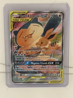 Pokemon Eevee & Snorlax GX TAG TEAM Promo Holo SM169 English Card - Image 4
