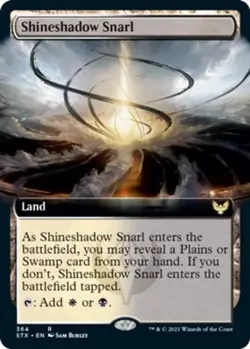 MTG Shineshadow Snarl - Foil - Extended Art, Strixhaven: School of Mages, Lightl - Image 1