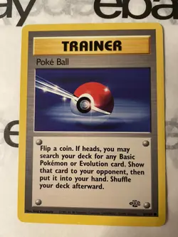 Poke Ball 64/64 Jungle Set Unlimited Pokemon Card Trainer WOTC 1999 Free S&H - Image 1