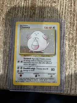 Pokemon TCG Chansey Base Set 3/102 Holo Unlimited Holo Rare - Image 1