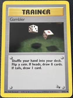 Gambler 60/62 Fossil Regular - Pokemon Card - Image 1