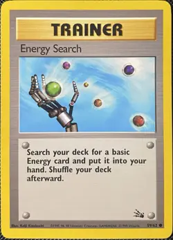Energy Search 59/62 Fossil Regular - Pokemon Card - Image 1