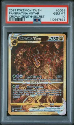2023 POKEMON SWORD & SHIELD CROWN ZENITH SECRET FULL ART/GIRATINA VSTAR PSA 10 - Image 1